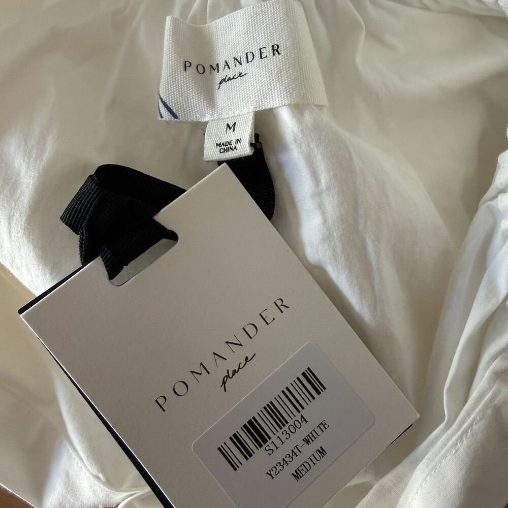 Polamnder Place White Rae Blouse Size Medium - Picture 9 of 12